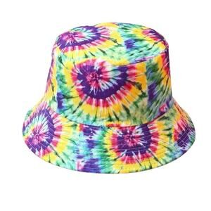 Watercolor Tie Dye Lightweight Reversible Multicolor Bucket Hat One Size